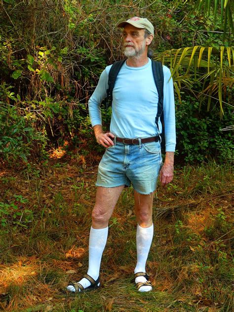 brown sandals white socks dad